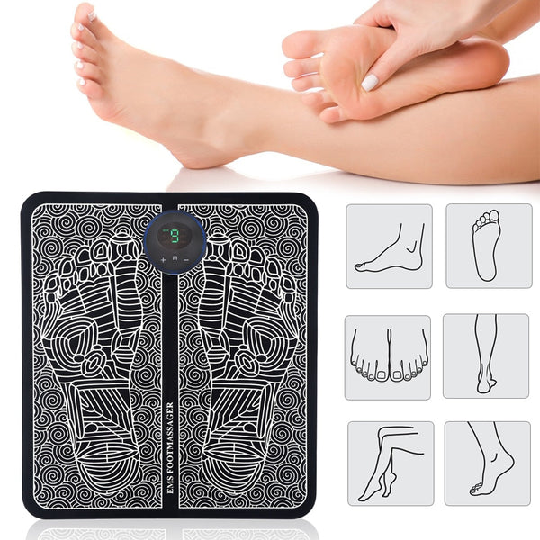 Ems Foot Massager Mat & Mini Body Massager Combo: Relax Anywhere! – Dreamia